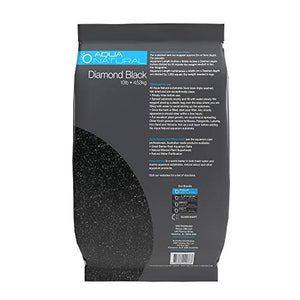 AquaNatural Diamond Black 10lb, Premium Gravel and Substrate for Aquariums, Fish Tanks and terrariums, 1-2mm