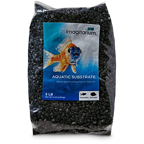 imagitarium Frosted Black Aquarium Gravel Substrate, 5 lbs.