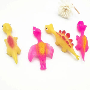 5-20PCS Catapult Launch Dinosaur Fun Tricky Slingshot Chick Practice Chicken Elastic Flying Finger Birds Sticky DecompressionToy