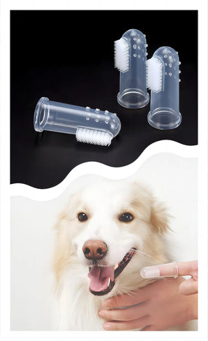 Teeth Cleaning For Dog Super Soft Finger Toothbrush Brush Clear Teeth Tool Cat Cleaning Pet Puppy Supplies Accessories