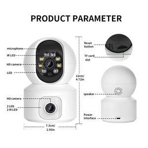 2K 4MP Smart Security Protection Wireless Monitoring  Indoor Baby Pet Monitor 2.4Gwifi Mini IP Camera PTZ Auto Tracking ICSEE