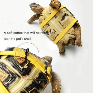 Adjustable PU Leather Pet Turtle Tortoise Reptile Lizard Harness Leash Strap Lead Control Rope Traction Belt for Walking Outdoor