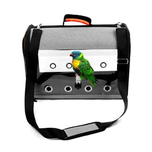 Multifunctional Bird Travel Bag with Perch Portable Pet Bird Parrot Carrier Transport Bag Breathable Go Out Travel Cage