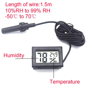 High Accurately Digital Thermometer Hygrometer Meter For Reptile Turtle Terrarium Aquarium Tank Accessories Temperature Humidity