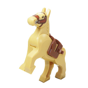 Plastic Blocks Mini Blocks Action Figures War Medieval Knight Horse  Wolf   Saddle  Bridle Toy Blocks For Children