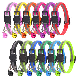 Reflective Nylon Dog Collar Night Safety Flashing Light Up Adjustable Dog Leash Pet Collar for Cats And Small Dogs Pet Supplies