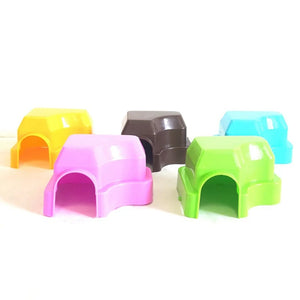 Plastic Mini Hamster House Bed Small Animal Hideout Hamster Habitat Hamster Cages Nest Shelter Small House For Cage Pet Supplies