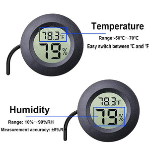 Digital Thermometer Hygrometer Meter For Reptile Turtle Terrarium Aquarium Tank  Accessories Temperature Humidity