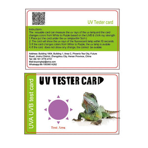 2 Pcs Reptile UVA UVB Light Lamp Bulb Test Card UV Tests Paper Reptiles Terrarium Lamp Life Effective Tester Meter Pet Supplies