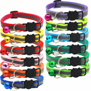 Reflective Nylon Dog Collar Night Safety Flashing Light Up Adjustable Dog Leash Pet Collar for Cats And Small Dogs Pet Supplies