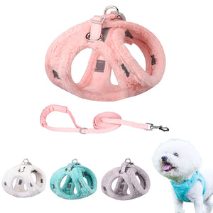 Adjustable Dog Harness No Pull Puppy Cat Winter Warm Harnesses Lead Leash French Bulldog Chihuahua Collar Rope Pet Accessories