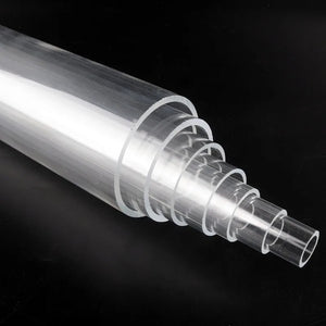 1pc 50cm Length OD 16~63mm Transparent Acrylic Pipe Tube Aquarium Accessories Fish Tank Plexiglass Water Supply Pipe Fittings