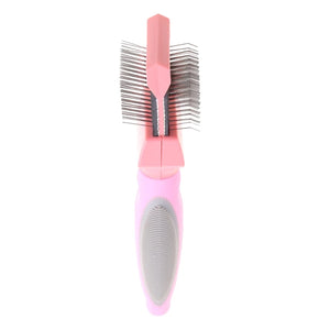 Double Sided Pet Brush Dog Hair Fur Bristle Grooming Shedding Cleaning Massage Comb Styling Tool