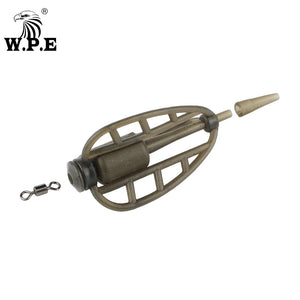 W.P.E 1pcs Carp Fishing Method Feeder 40g-80g Rig Hair Europe Carp Fish Group Hook Rig Carp Fishing Feeder Tackle Accessories