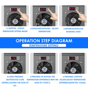 Aquarium Water Chiller Cooler Warmer with Pump 32-212°F Temperature Setting Suitable for 16gal Water for Home Aquarium Fish