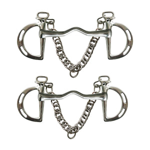 Stable Wide Port Weymouth Bit Combination Snaffle Horse Bit Equestrian