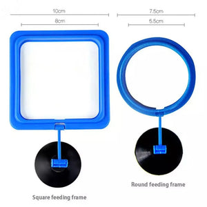 Aquarium Fish Portable Feeding Fish Accessories Feeder Station Floating Square Circle with Suction Cup Easy to feed Accessories