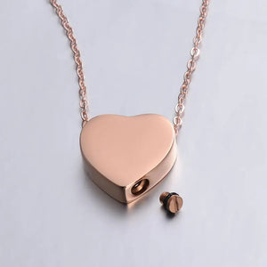 Heart Shaped Memorial Urns Necklace Human/ Pet Ash Casket Cremation Pendant 3 Colors Stainless Steel Jewelry Can Open