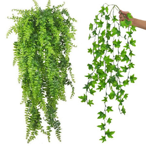 Aquarium Plant Ornament Reptile Fish Tank Durable No-Fade Artificial Plastic Fake Hanging Leaves Habitat Decor With Sucker