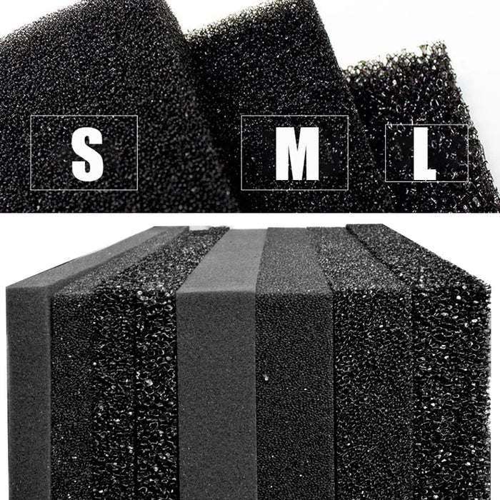 Aquarium Filter Bio. Sponge S/M/L/XL Biochemical Cotton Fish Tank Pond Foam Sponge Filter Black Multiple Size