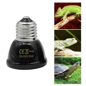 Mini Pet Reptile Infrared Ceramic Heating Lamp 220V Heat Emitter Light Bulb 25W 50W 75W 100W Heat Emitter Reptile Lamp Supplies