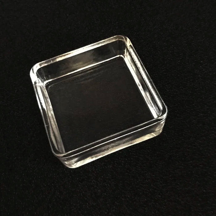 Transparent Square 6cm Aquarium Fish Tank Shrimp Food Feeding Glass Feeder Floating Bottom Feeder Fish Shrimp Food Bowl