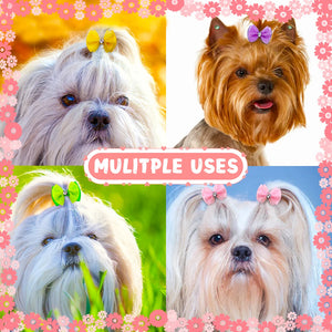 10pcs Dog Bows Diamond Lace Dog Hair Accessories Small Dog Cat Bowknot Dog Grooming Accessories Pet Products For Small Dogs