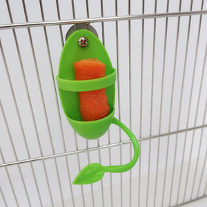 1Pc Parrot Feeder With Standing Rack Cuttlefish Bone Holder Plastic Hanging Food Container Cage Accessories Pet Bird Supplies