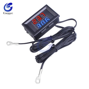 Digital Thermometer Temperature Sensor Meter Dual LED Display Thermograph Detector Tester Monitor for Refrigerator Aquarium Auto