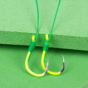 5 Pcs/Set Double Hook Fishing Line Stainless Steel Barbed Carp Hooks Bait Feeder Spring Fish Hook Tools Accessories fishing