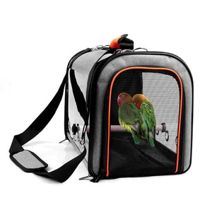 Multifunctional Bird Travel Bag with Perch Portable Pet Bird Parrot Carrier Transport Bag Breathable Go Out Travel Cage