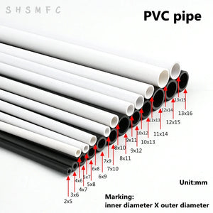 2pcs 5mm ~16mm PVC Pipe Aquarium Fish Tank PVC Pipe Hi-quality Water Supply Pipe Garden Irrigation Accessories Length 50cm