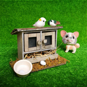 12th Chicken Coop Nest Hen House Garden Miniatures Doll House Decoration