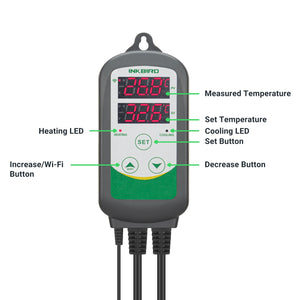 INKBIRD ITC-308-WIFI Heating&Cooling Temperature Controller Smart Calibratable Outlet Thermostat with Waterproof Aquarium Probe