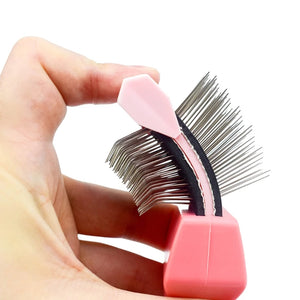 Double Sided Pet Brush Dog Hair Fur Bristle Grooming Shedding Cleaning Massage Comb Styling Tool