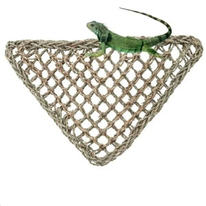 Natural Grass Fiber Lizard Hammock Pet Sleeping Bed Iguana Crab Gecko Reptile Toy Amphibian Supplies Feeding Box Decoration