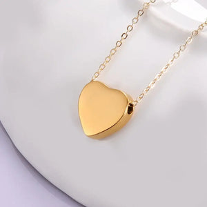 Heart Shaped Memorial Urns Necklace Human/ Pet Ash Casket Cremation Pendant 3 Colors Stainless Steel Jewelry Can Open