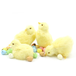 Realistic Cute Easter Chick Toy Simulation Chick Easter Decoration DIY Miniature Chicken Garden Ornament Home Easter Party Decor