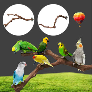 Bird Perch Pet Parrot Birds Standing Stick Birds Toys Natural Wooden Bird Cage Perch Bite Claw Playing For Parrot Cage Toy