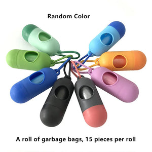 Degradable Dog Poop Bag Dispenser LED light Waste Bags Holder Dispensers Poop Bags Set Dogs Trash Pets Clean Accessories