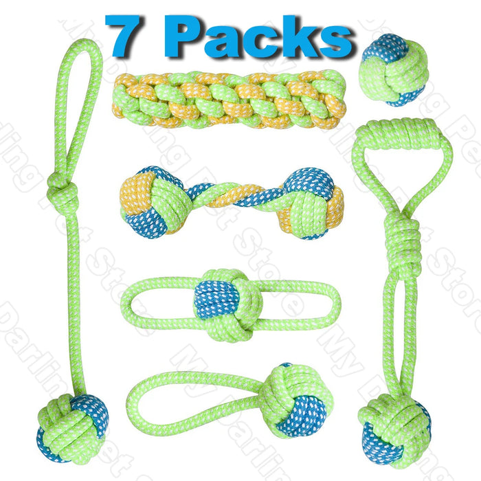 Pet Dog Toys for Large Small Dogs Toy Interactive Cotton Rope Mini Dog Toys Ball for Dogs Accessories Toothbrush Chew Puppy Toy