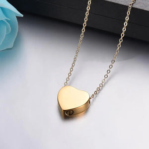 Heart Shaped Memorial Urns Necklace Human/ Pet Ash Casket Cremation Pendant 3 Colors Stainless Steel Jewelry Can Open