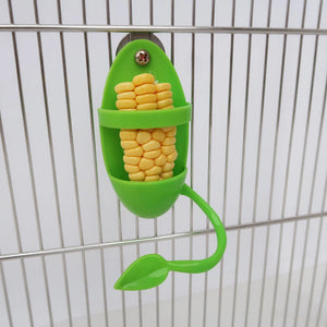 1Pc Parrot Feeder With Standing Rack Cuttlefish Bone Holder Plastic Hanging Food Container Cage Accessories Pet Bird Supplies