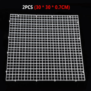 2pcs Gravel Grid Isolation Board Aquarium Separator Free Cut Fish Tank Divider Filtration Net Cleaning Tool Replacement Parts