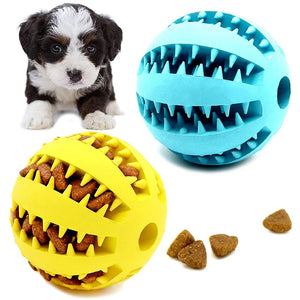 Pet Dog Interactive Toy 7cm Dogs Natural Rubber Ball Leaking Ball Tooth Clean Balls for Dog Cat Chew Toys accesorios para perro