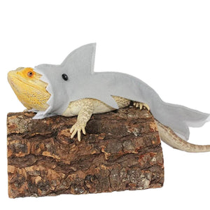 Cute Shark Shape Lizard Chameleon Shark Clothes Small Pet Clothes Gecko Costume for Bearded Dragon Reptiles Clothes Accessories