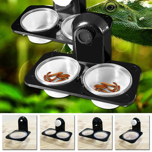 1pcs ABS Reptile Tank Food Water Feeding Bowl Insect Spider Ants Nest Snake Gecko Terrarium Breeding Feeders Box Pets Supplies