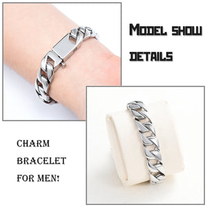 Cremation Bracelet for Ashes Men Women Memorial Urn Jewelry Stainless Steel Hand Chain Link Loved Ones Funeral Keepsake Gift