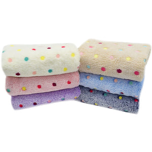 Cat Dog Bed Blanket Soft Fleece Cushion Blanket Winter Warm Dot Print Pet Cat Dog Cover Blanket For Small Medium Large Dogs Mat