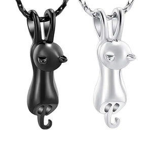 Stainless Steel Pet  Cremation Jewelry for Ashes Memorial Ash Jewelry Keepsake Cat Urn Pendants for Animal Ashes Necklace